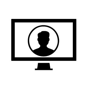 Icon - Desktop Computer with teacher image